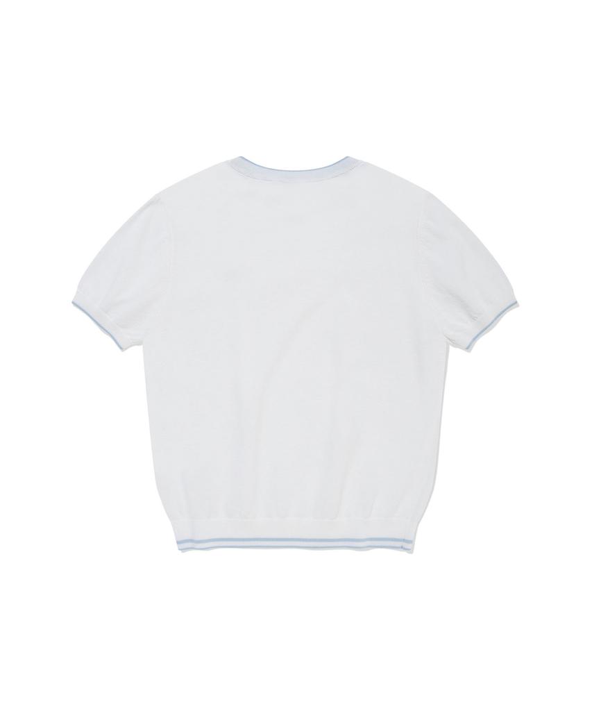 WACKY WILLY Women'S Lily Patch Cooling Short Sleeve Knit Cream