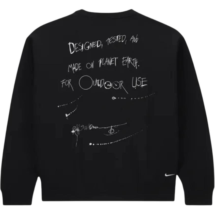 Nike ACG Therma-FIT Fleece Crew mikina s potiskem Unisex topy černá FD8761-010