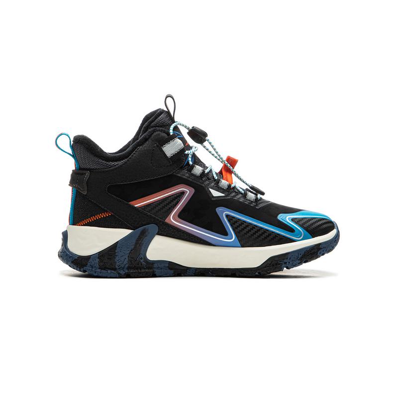 Li Ning Kids Fashion High-Top Casual Shoes Kids Sneakers Black YKEU012-21