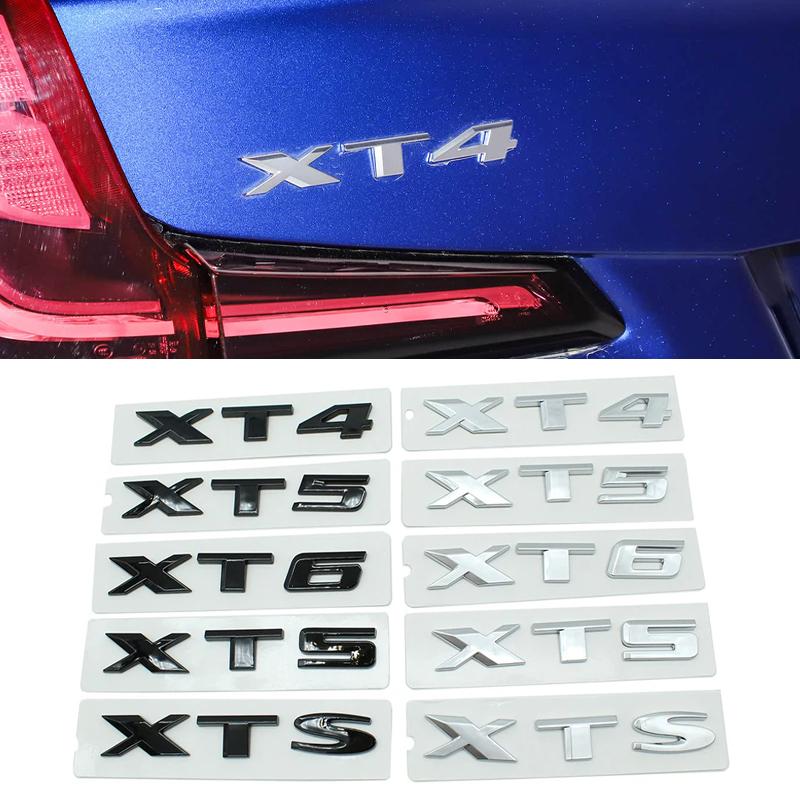For Cadillac XT4 XT5 XT6 XTS CT4 CT5 CT6 AWD ATS-L 3D Car Rear Trunk Sticker Logo Letters Decals Badge Auto Exterior Accessories