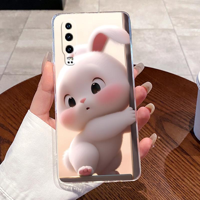 Casing For Huawei P30 ELE-L29 L09 Case Huawei P30 Pro VOG-L29 L09 Cover Aesthetic Cute Cat Cartoon Transparent Silicone Bumper