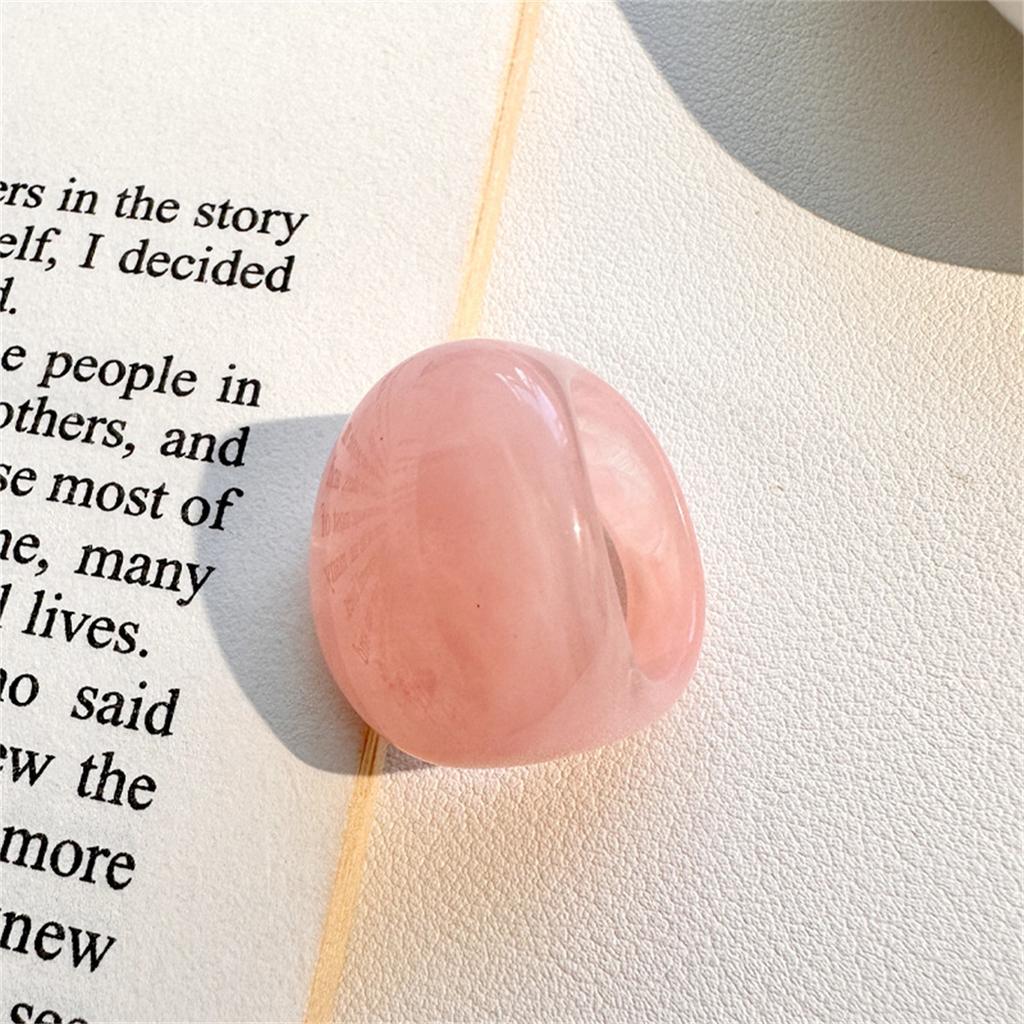 Fashion Solid Color Wide Oval Resin Ring for Women Girl Retro Vintage Jewelry Y2k Hip Hop Women Rings 2026 NEW INS Punk Ring