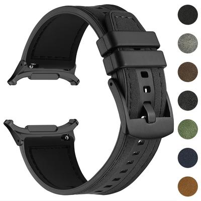 Curea din Piele și Silicon Pentru Samsung Galaxy Watch 8 Classic 46mm 8 40mm 44mm Bandă Brățară Sport Pentru Galaxy Watch Ultra 2025 47mm