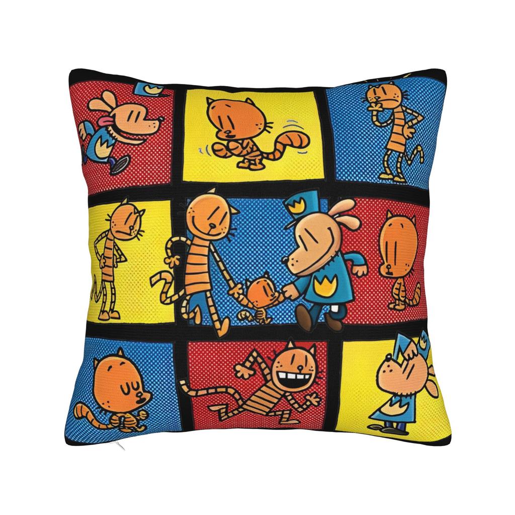 Dog Man Comic Pillow Cover Accessories Printing Cushion Cover Decor  Pillow Case Cover Seat Multiple Sizes