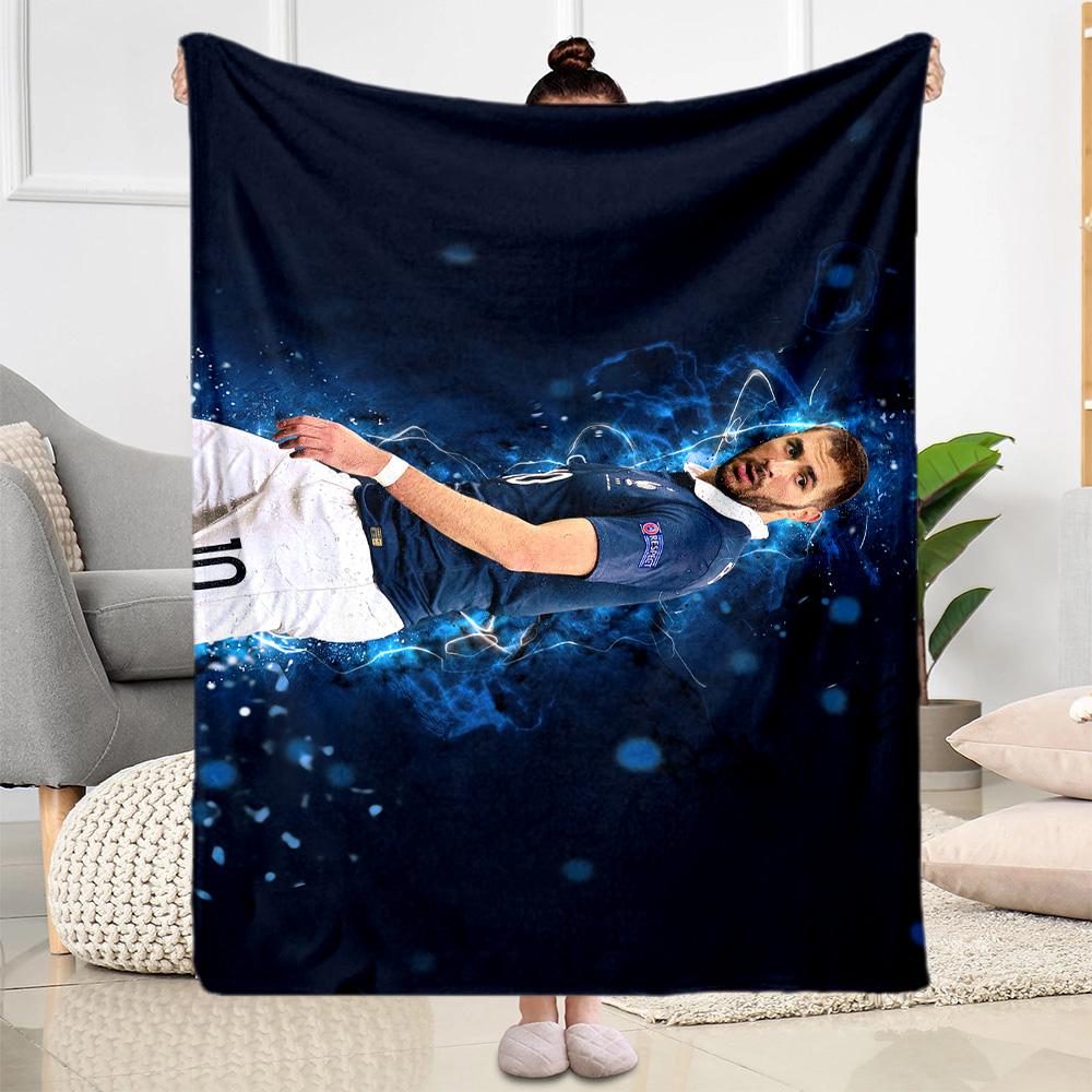 Football Player Action Blanket Soft Warm Cozy Great for Picnics Bed Seaside All-Season Use Warmthful Decor Gift for Travel Home Birthdays