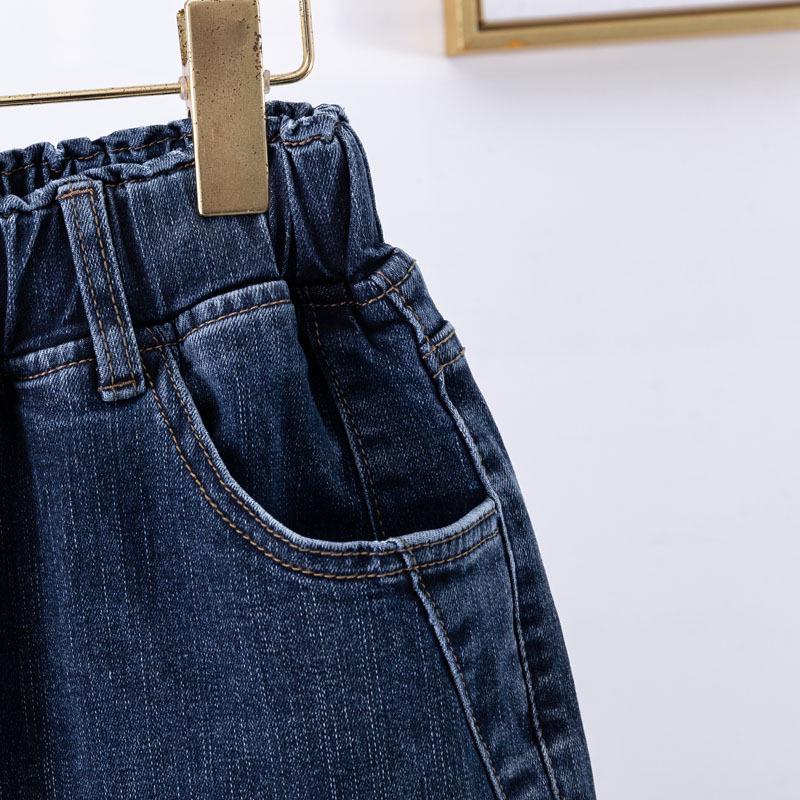 Damen Plus Size Jeans mit Fleece-Futter und hohem Bund mit elastischem Bund - Lässig, Locker und Schlankmachend