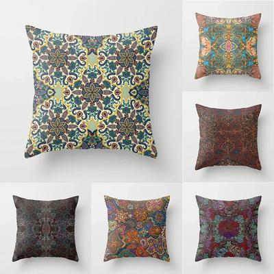 Poszewka na poduszkę dekoracyjną do domu boho psychodeliczna tekstura poliestrowy nadruk do sypialni salonu 45x45cm funda de almohada