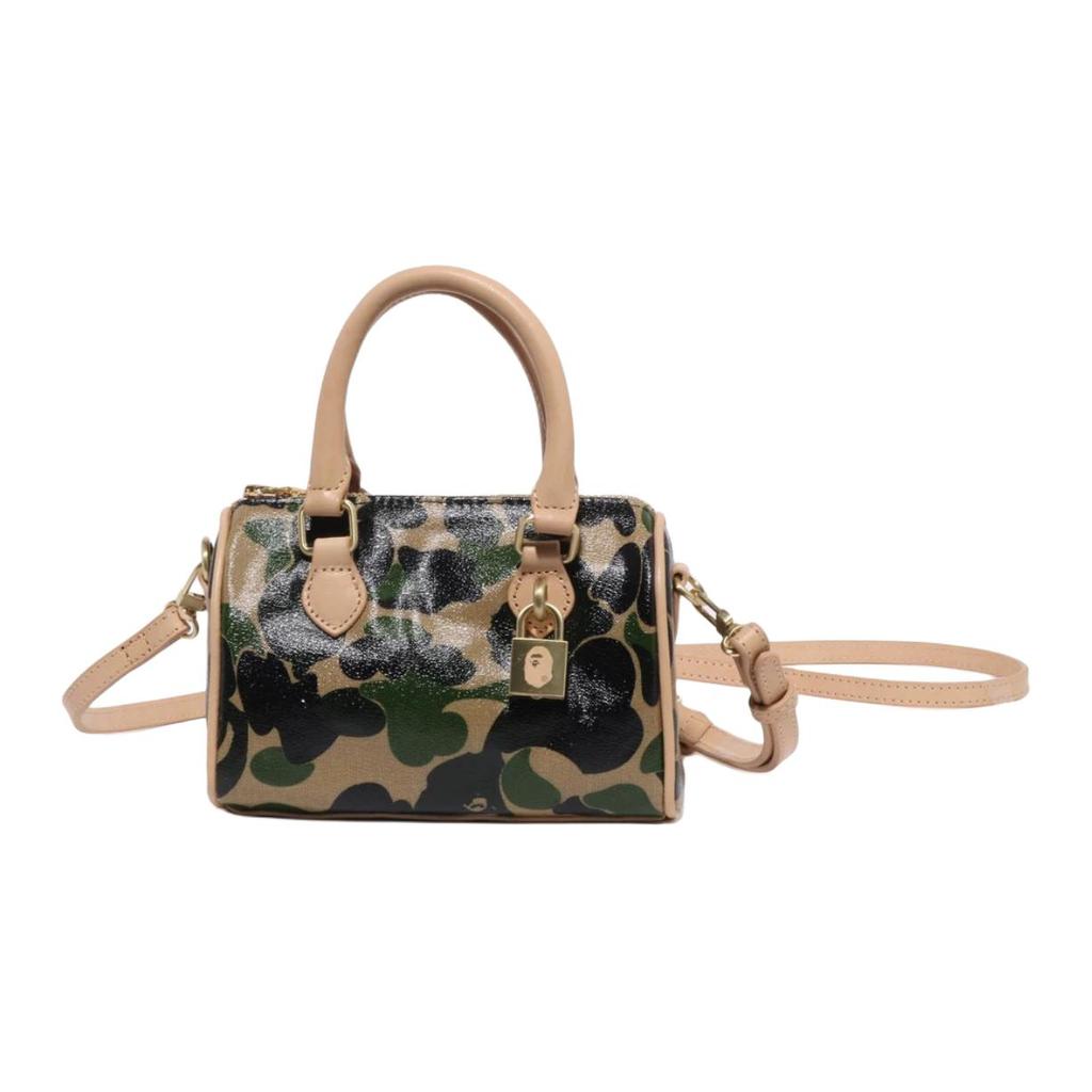 New A BATHING APE PVC Shoulder Bag, Crossbody Bag, Handbag Mini Women's Pink/Green 1L30290001