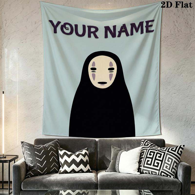 Custom Name no face Wall Tapestry Aesthetic Wall Hanging Printed Fabric Blanket Decorative Tapestries for Bedroom Living Room Home Decor