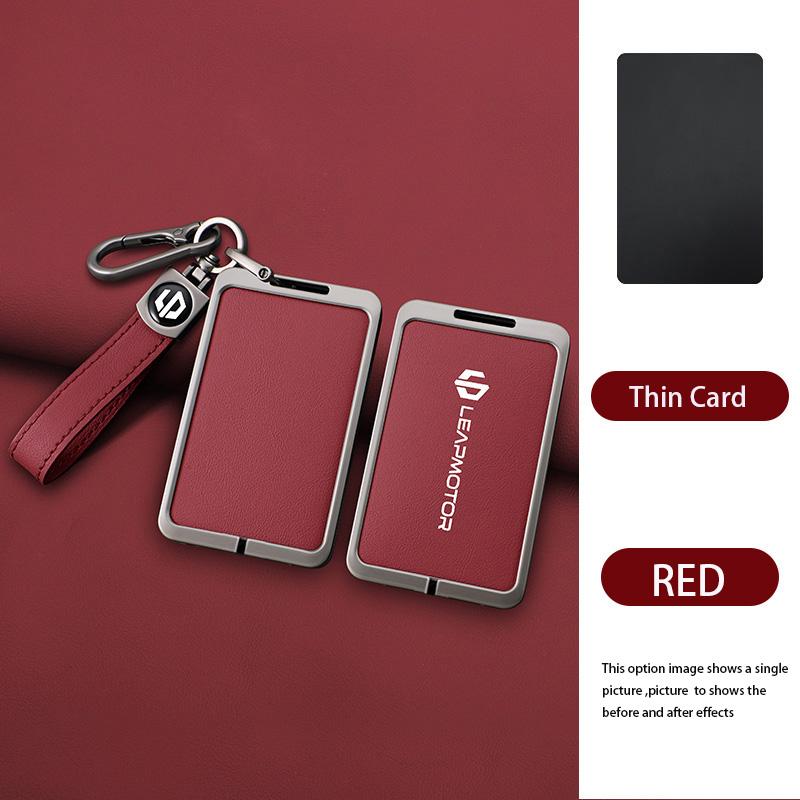 

Car Smart Nfc Card Key Case Cover For Leapmotor C10 C11 C16 Zinc Alloy Leather Protector Holder Shell Kychain Auto Accessories