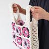 Raw wool itohenlab knitting kit Puff corn motif bag #10-2