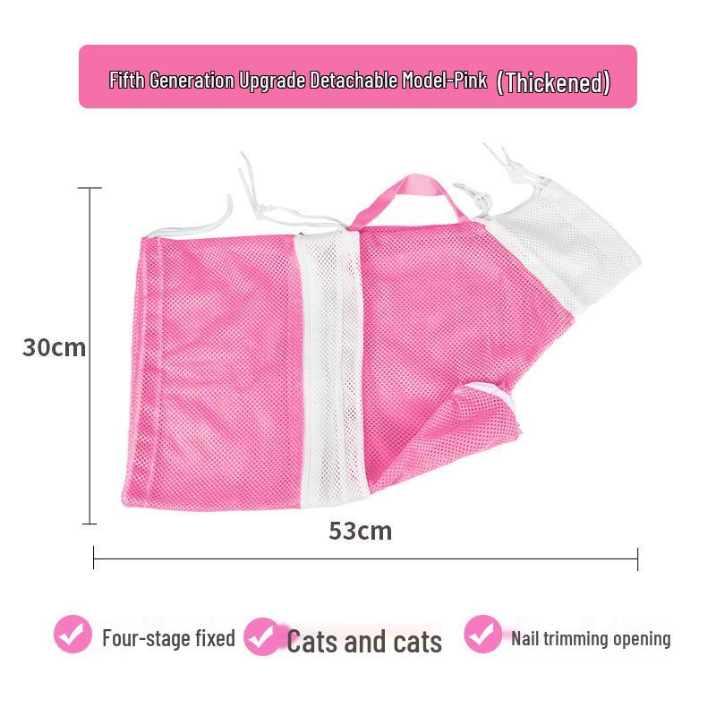 Fifth-Gen Multifunctional Cat Bathing & Nail Clipping Bag – Anti-Scratch and Bite Fixation