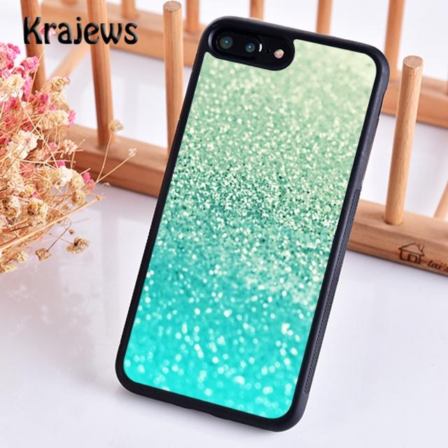 Krajews Mint Glitter pattern Phone Case Cover For iPhone 17 Air 16 15 14 plus 12 13 pro max coque Shell Fundas