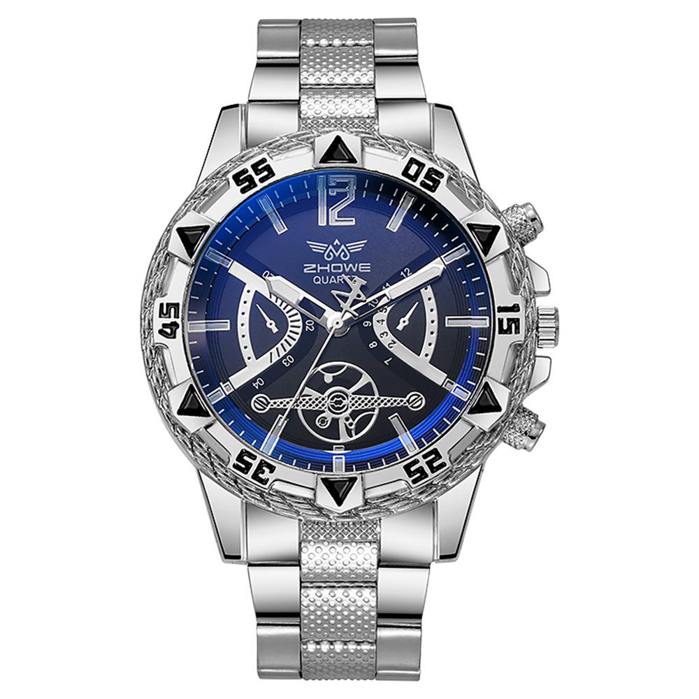 Alloy Men s Large Dial Blue Light Quartz Casual Business Watch