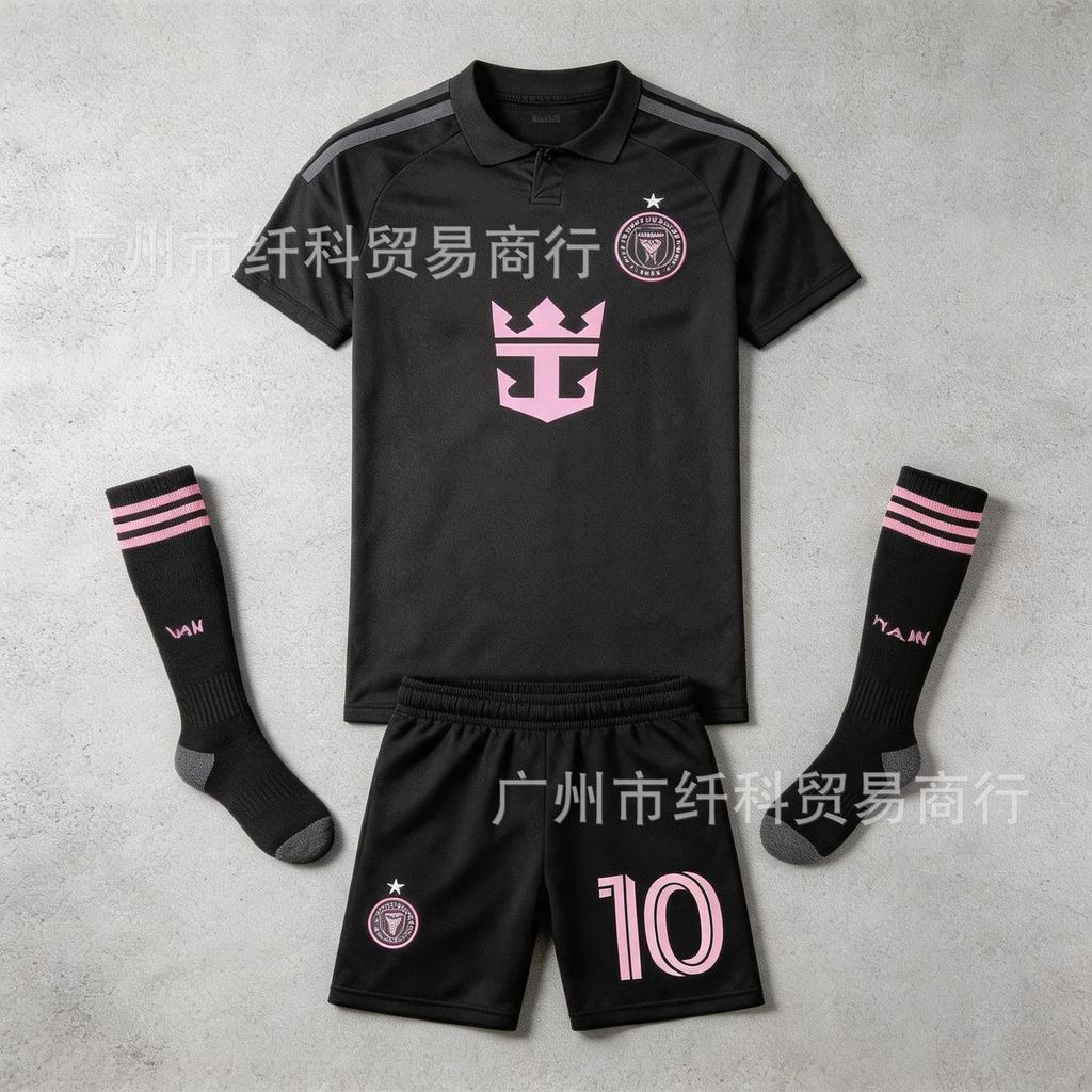 2025-26 Miami Away Black No. 10 Messi Football Jersey Set Jersey 9 Suarez New Original