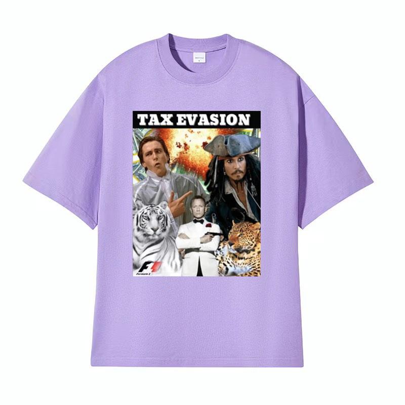 Tax Evasion Sigma Grindset Tiger Bond Funny Meme T Shirts Unisex Women Casual 100 Cotton Tshirt Retro Fashion T Shirt Streetwear