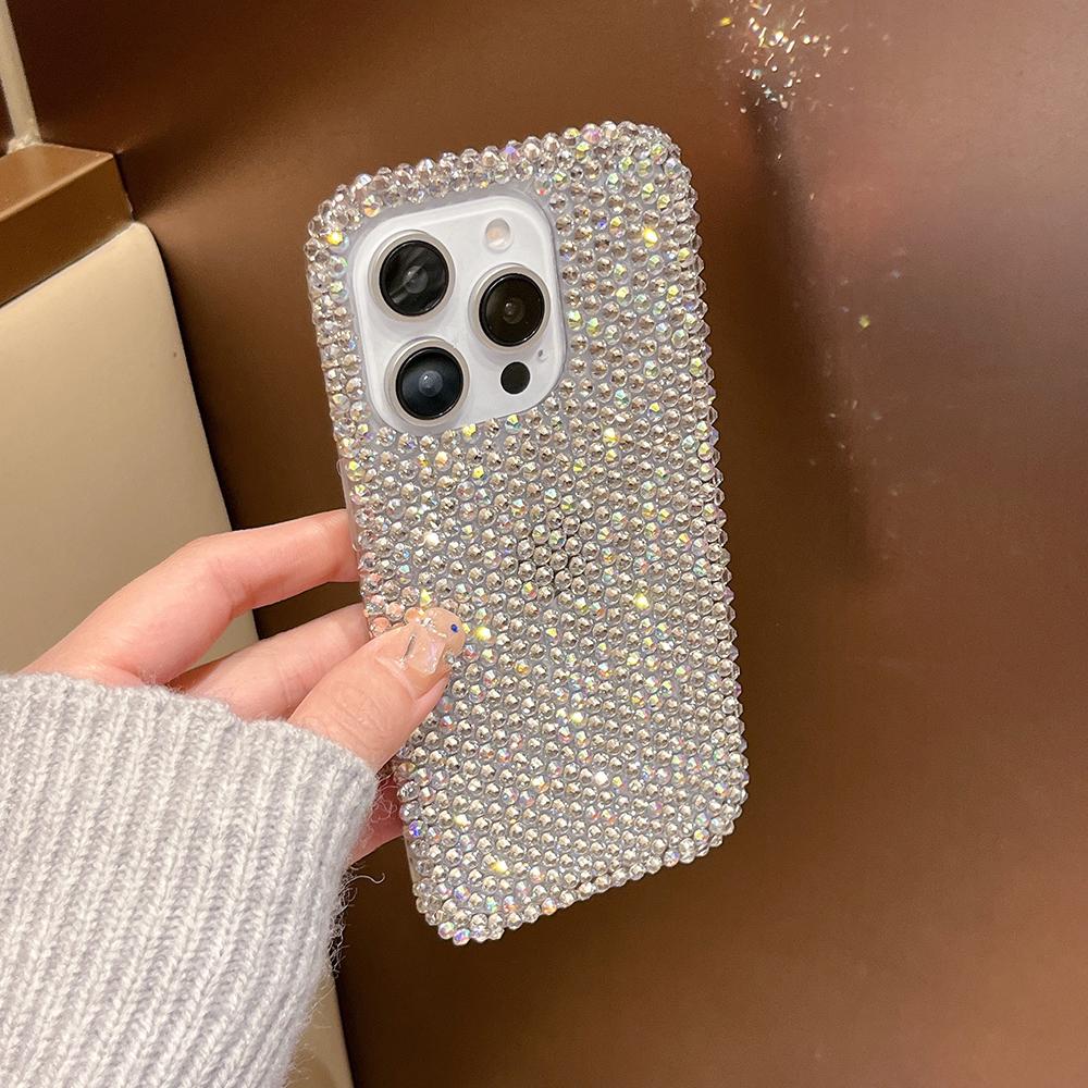 

Cute Glitter Bling Diamond Crystal Phone Cases for IPhone 16 15 14 13 12 17 Pro Max 16 Plus 11 Air Shockproof Back Case Cover iPhone 11