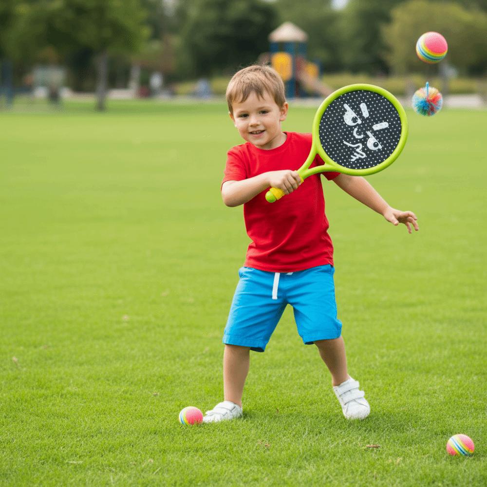 2Pcs Shock Absorbing Children's Badminton Racket Portable Sports Game Toys Tennis Equipment
