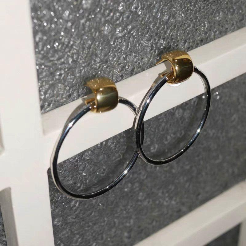 Niche Style Fashion Fancy Fashion Elegant Female Big Circle Gold+Silver