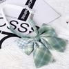 1Pc Clothing Decoration Fashion Bow Tie Gentle Girl Sweet Polyester Grid Stripe Collar Insignia