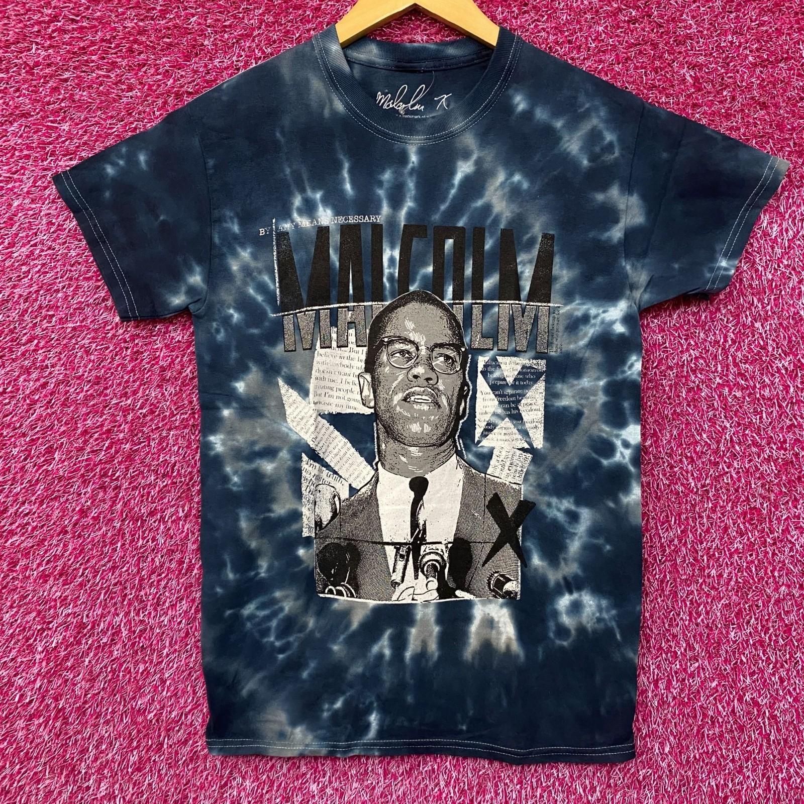 

Malcolm X By Any Means Necessary Tie Dye T-Shirt Small M