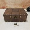 Wooden Decorative Box for Jewelry Storage and Display Cabinet Keepsakes Chest with Lock Mechanism Trinket Organiser