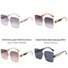 Summer Uv400 Female Square Sunglasses With Blue Pc Lenses For Fashion And Travel