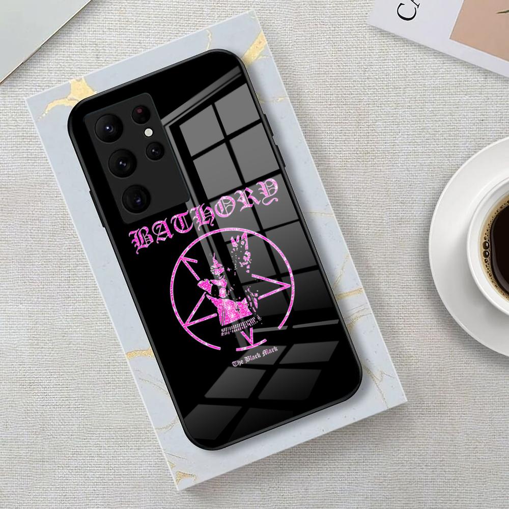 Bathory Band Phone Case For Samsung S26 S25 Edge Ultra 23 22 21 20 Ultra Plus S24 Fe Glass Cover