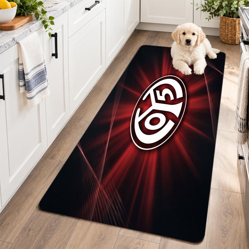 Flannel Kitchen Mat Mainz FC Soft Area Rug Non Slip Floor Carpet Home Decoration