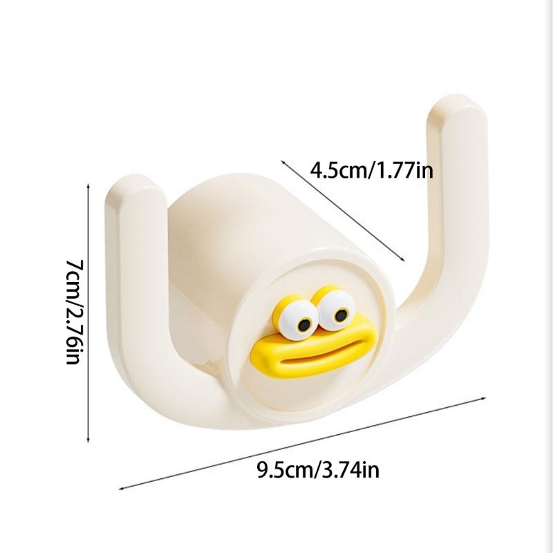 3Pieces Sturdy Without Punch Bathroom Hanging Hook Plastic Materials Portable Accessory for Extra Storage in Kitchens