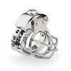 Male Metal Chastity Lock, Sissy Silver Chastity Cage, 6 Positions Adjustable Abstinence Chastity Device, Adult Erotic Products