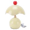 Table Lamp Eggshell Shape 3 Color Temperatures Stepless Dimmable Bedside Lamp with Ceramic Base Glass Shade for Reading