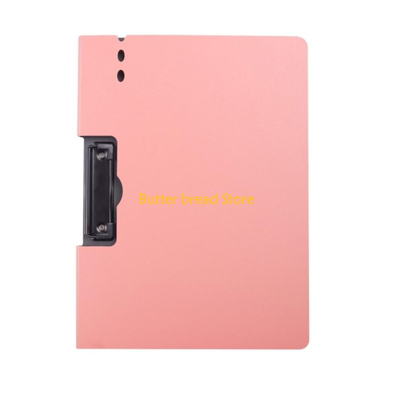 W89C Standard Size Flipping Clipboard Folder With Metal Clip File Organiser wth Writing Board For School Office 12.6x9.25In