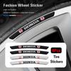 4Pcs Car Wheel Hub Stickers Aluminum Alloy Decoration Sticker For Honda Civic Accord Fit Jazz Pilot CRV Odyssey Passport City akf256