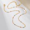 Bohemia Fashion Stainless Steel Handmade Chain Colorful Dripping Oil Necklace for Women Collar Chain Jewelry Accessories Gifts