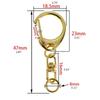 Split for Key Ring with Chain and Jump Rings Gold/Silver Metal Split for Key Chain Ring Parts with Open Jump Ring and Co