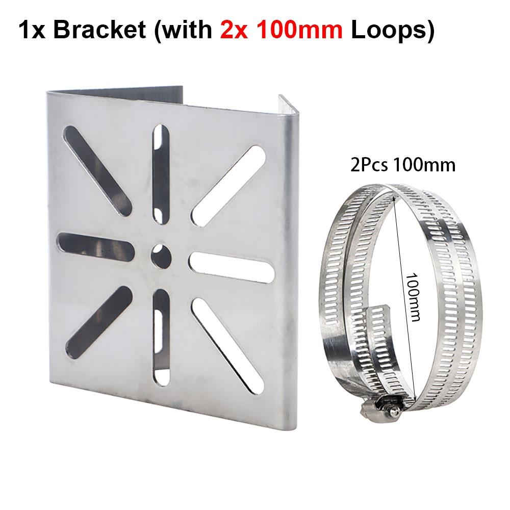 1 Satz Universelle Überwachungs-Halterung mit 100/200 mm langem Bügel-Kamera-Montagepanel für Außenmast