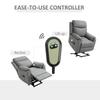 Faux Leather 70 Degrees Electric Riser Recliner Chair - Grey