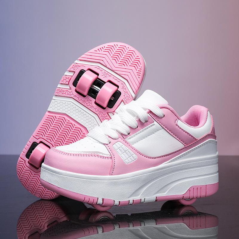 

Роликові кросівки дитячі снікерси з колесами дитячі ролики модне спортивне взуття для вулиці для дівчаток і хлопчиків подарунки для дітей EUR-40