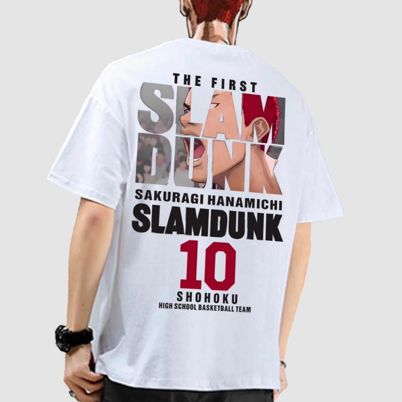 2026 Summer Cotton Short-sleeved Slam Dunk T-shirt Adopts Cherry Tree Flower Road and Liuchuan Maple T-shirt In The Movie