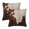 Stylish Cow Fur Cowhide Texture Cow Skin Print Pattern 2 Pcs Square Pillowcase Pillow Cover Cushion Throw Pillow For Home