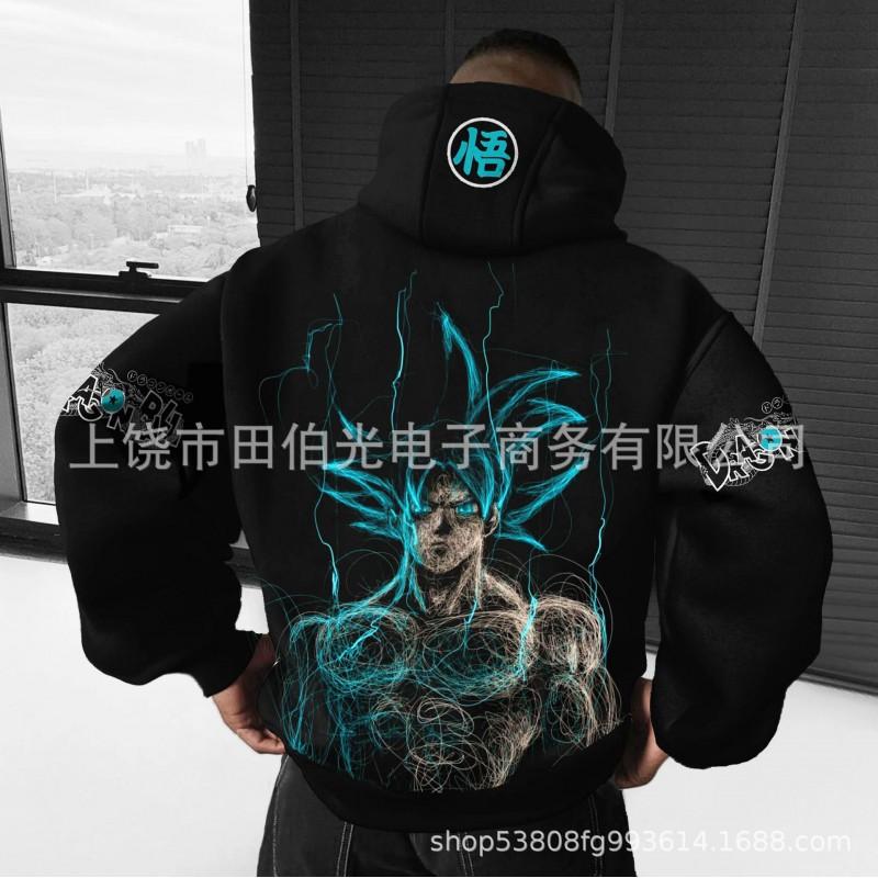 Dragon Ball Z Goku 3D Digital Print Hoodie Men Loose Fit Casual Sweatshirt