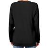 Women's Fashion Loose Round Neck T-Shirt Color Casual Long Sleeve Top