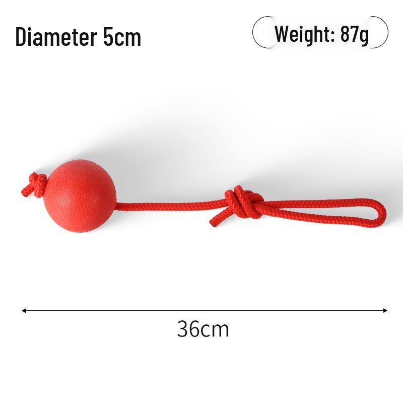 KuangJie Устойчивая к укусам игрушка для собак - Эластичный мяч на веревке для дрессировки