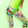 7Pcs/Set Women Retro Tracksuit 1980s Sportswear Fitness Outfit Costume Accessories with Vest Leggings Headband Bracelets Leg Warmers Earrings Belt Bag