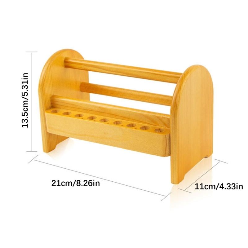 Solid Wood Heavy Duty Tool Rack Adjustable Shelves Sturdy Eyewear Equipment Storage Organizers