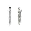 Gold Plated Fashion European Women Jewelry Tassel Chain Single Round 5a Cz Dangle Chain Earring