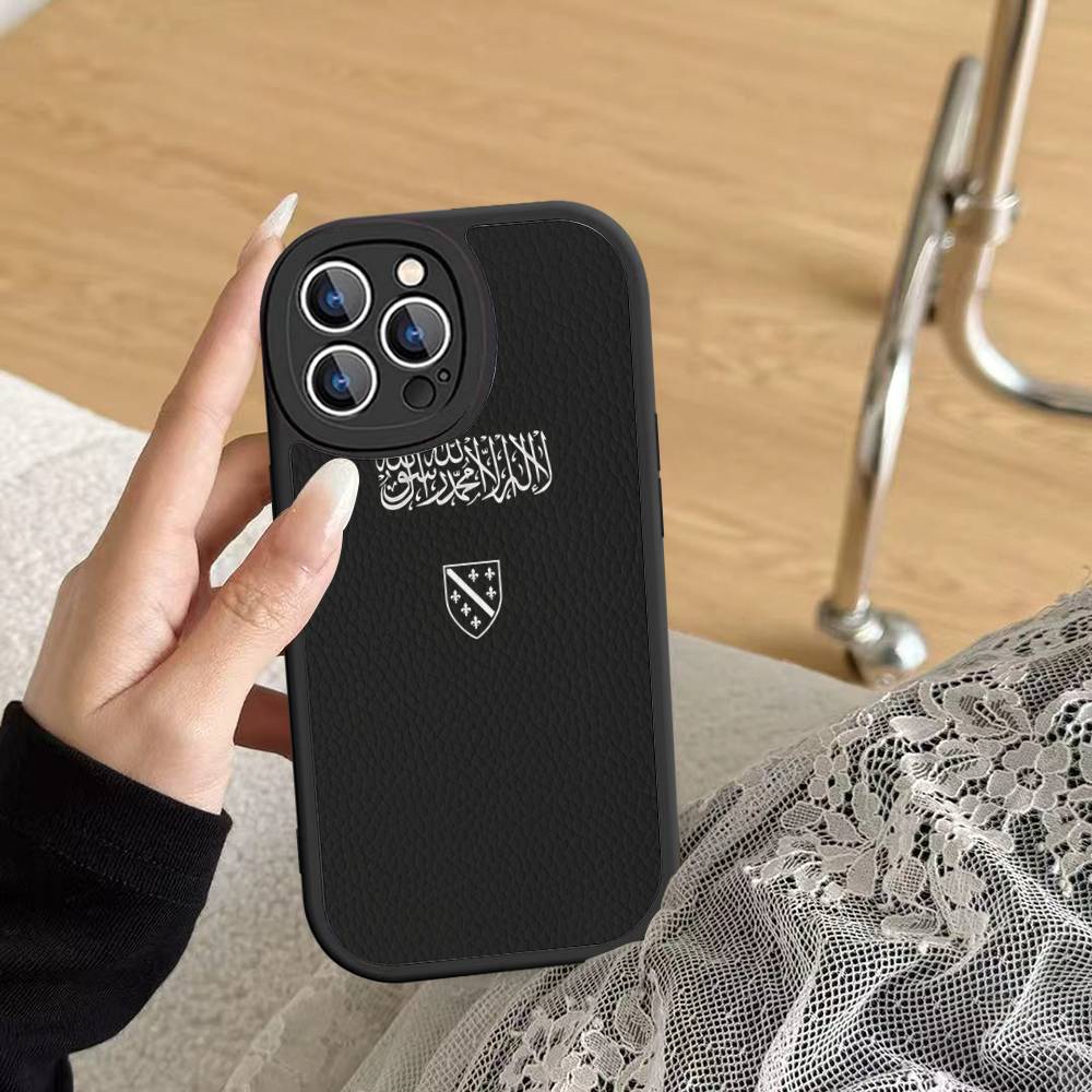 Bośnia i Hercegowina Skórzane Etui na Telefon Dla IPhone 16 15 14 17 Pro Max 11 12 Mini Plus Miękka Obudowa