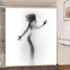 Skull Shower Curtain Waterproof Polyester Fabric Gothic Halloween Sexy Woman Love Print Shower Curtain Cortina De La Ducha