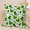 Funny St Patricks Day Cushion Cover Short plush Doublesided Print Square Throw Pillow Covers Sofa Home Cushion Decor